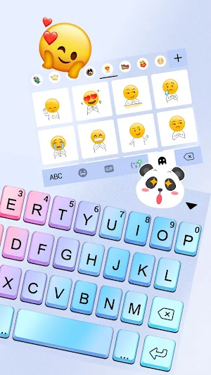 Rainbow Gradient Keyboard Background Screenshot 2