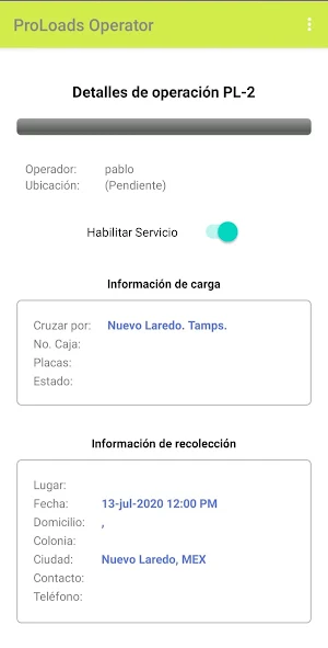 ProLoads Operator Screenshot 1