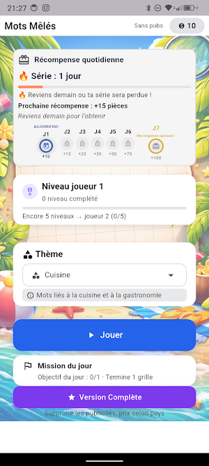 Mots mêlés  Français Screenshot 0