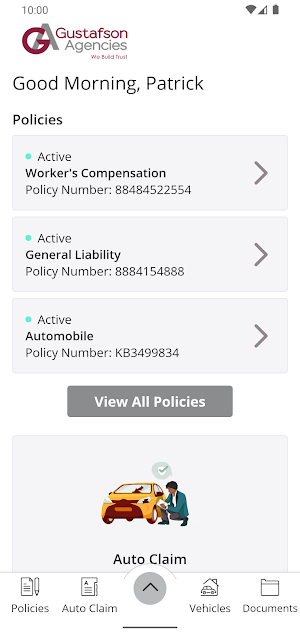 Gustafson Agencies Online Screenshot 1