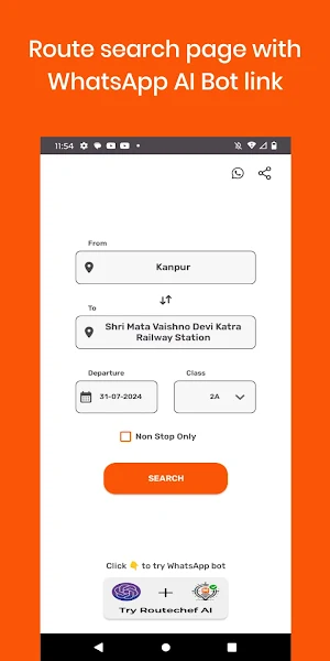 RouteChef Train Journey Plan Screenshot 0