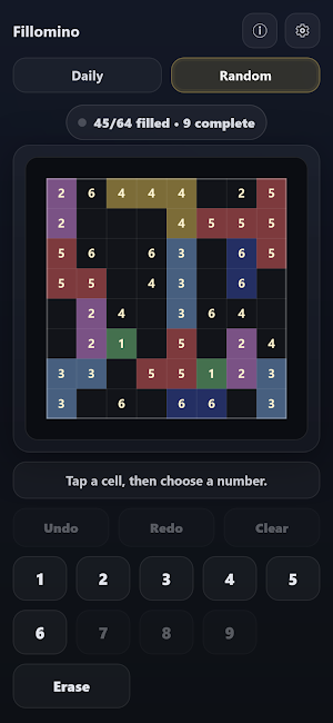 Fillomino - Region Puzzle Screenshot 0