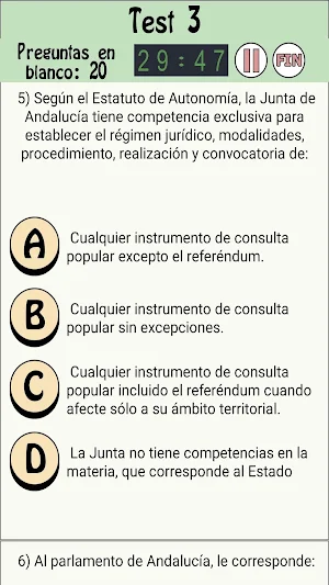 TestOpos Estatuto de Andalucía Screenshot 3