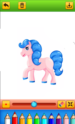 coloring pretty little horse Screenshot 1