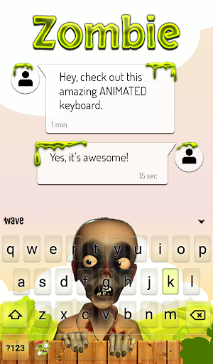 Zombie Animated Keyboard + Live Wallpaper Screenshot 2
