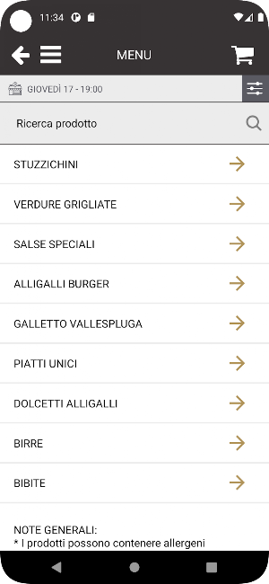 AlliGalli Ristorante Screenshot 2