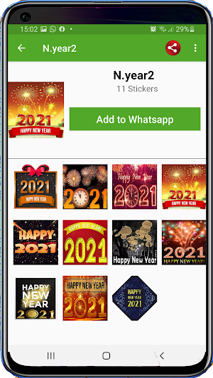 Happy New Year Stickers 2021 - WAStickerApps Screenshot 2