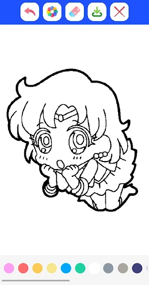 Cute Chibi Anime Coloring Book Screenshot 2