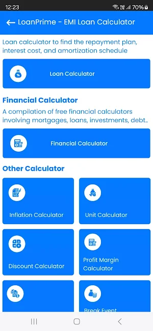 LoanPrime: EMI Loan Calculator Screenshot 1