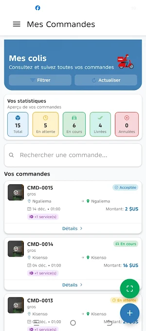 Kindex Livreur Screenshot 1