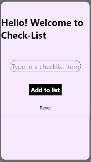 Checklist App Screenshot 2
