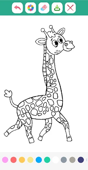 Cute Giraffe Coloring Book Screenshot 1