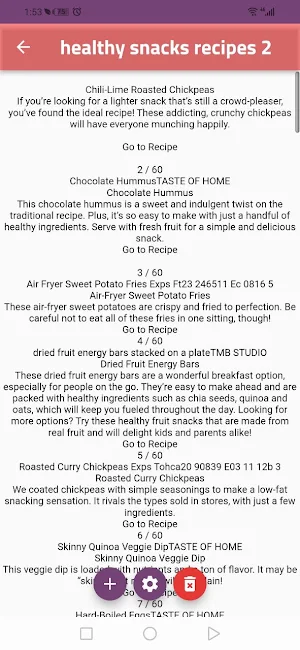 healthy snacks recipes Screenshot 1