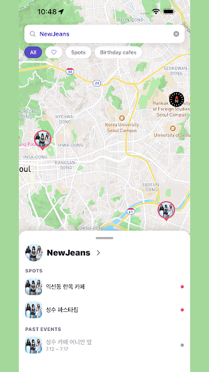Fanspot: K-pop Fan Map Screenshot 2