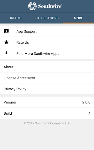 Southwire® Pump Cable Calc Screenshot 2