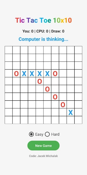 Tic Tac Toe 5 in a Row (10x10) Screenshot 1