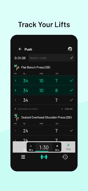 Benchmark: Workout tracker Screenshot 1