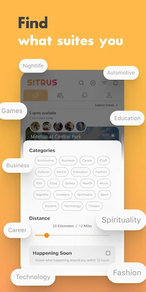 Sitrus Meets – Groups & Events Screenshot 2