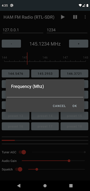 HAM FM Radio (RTL-SDR) Screenshot 1