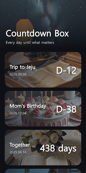 Countdown Box: Widget & Alerts Screenshot 0