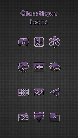 Glasstique Purple Icons Screenshot 2