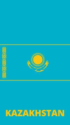 Kazakhstan Flag Wallpaper Screenshot 1