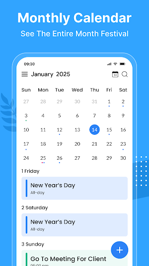 Calendar 2025 - Agenda App Screenshot 1