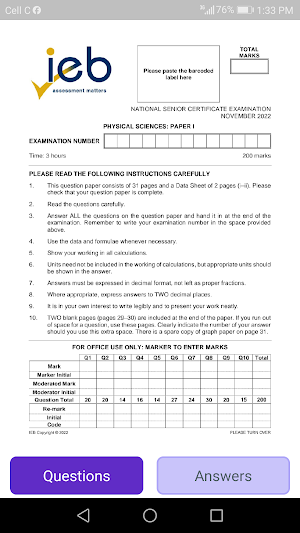 Grade 12 Physical Sciences Screenshot 3