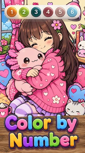Axolotl Color by Number Screenshot 1