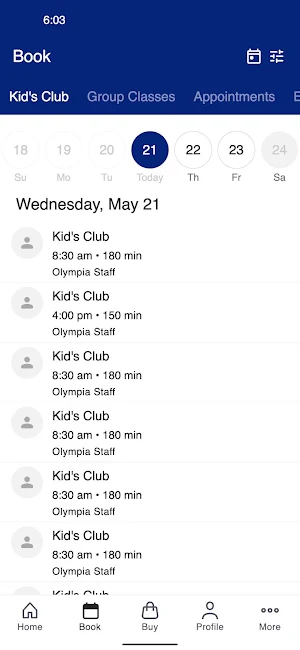 Olympia Fitness Clubs Screenshot 1