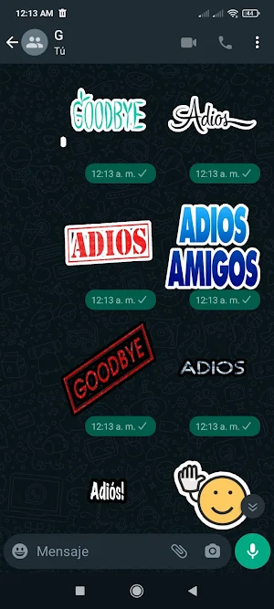 Stickers de Adiós Screenshot 3