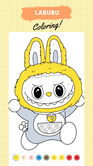 Labubu Coloring by Number Screenshot 2