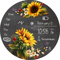 BFF148- Blackboard Art Flower