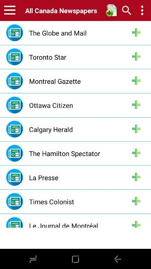 Canada Newspapers Screenshot 0
