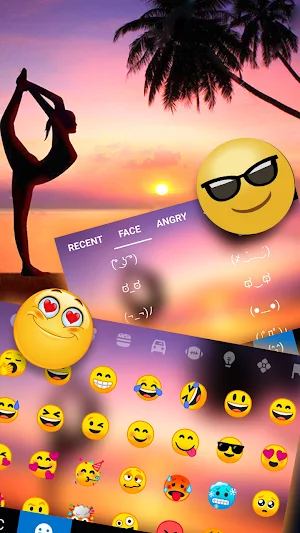 Sunset Holiday2 Keyboard Background Screenshot 2