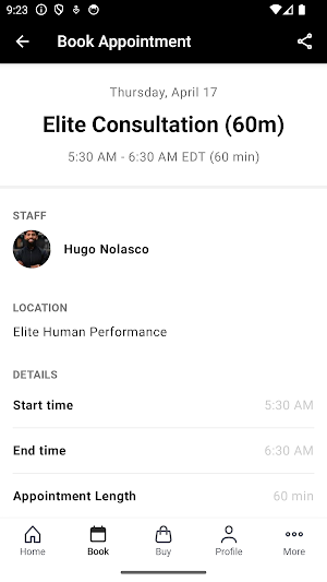 Elite Human Performance Screenshot 2