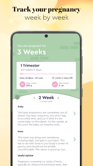 Pregnancy Tracker, Calendar Screenshot 1