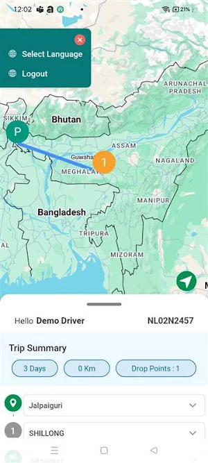 Enmovil Driver Navigation App Screenshot 2