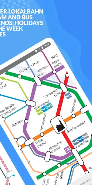Vienna underground suburban rail - detailed maps Screenshot 2