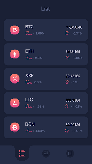 React Bitcoin Ticker Screenshot 1