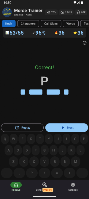 N5SLN Morse Trainer — Learn CW Screenshot 0