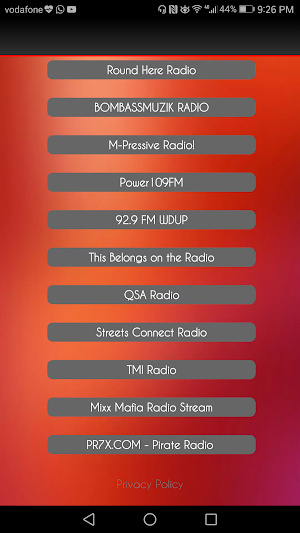 Hip-Hop Online Radio Screenshot 1