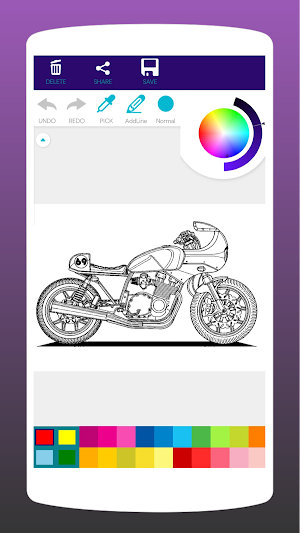 Motorcycles Coloring Book Screenshot 0