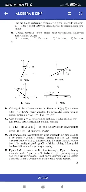 Algebra 8-sinf Screenshot 1