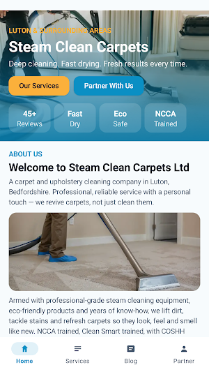 Steam Clean Carpets Luton Screenshot 0