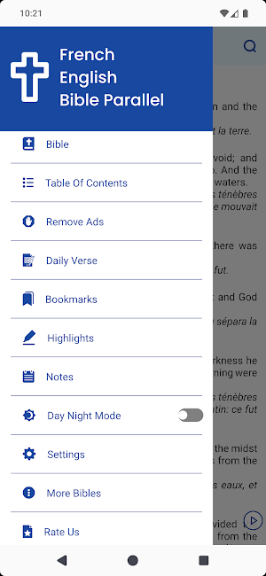 French English Bible Parallel Screenshot 1