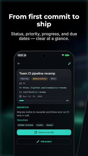 DevRoot: Project Tracker Screenshot 1