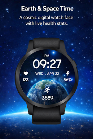 Earth & Space Watch Face Screenshot 0