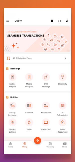 InfiPe Recharge, BillPay, Shop Screenshot 2