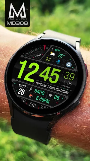 MD308 Digital watch face Screenshot 3